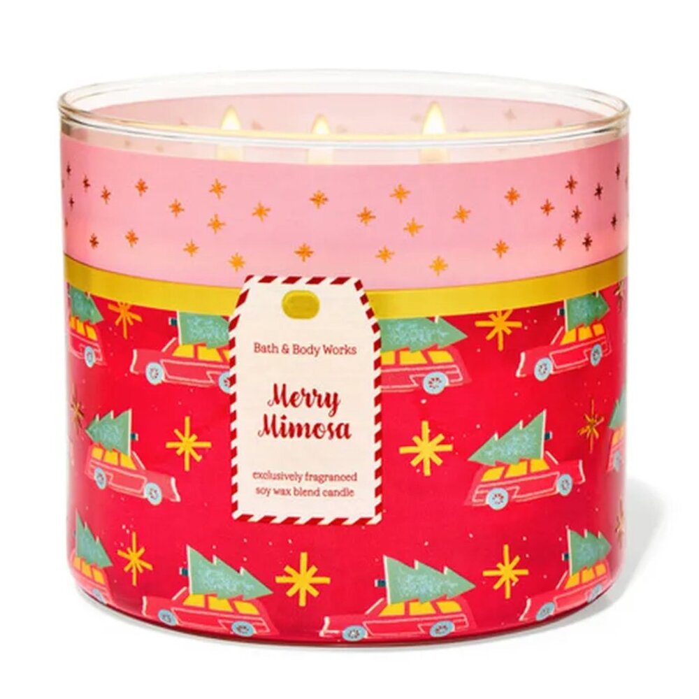 Bath & Body Works Merry Mimosa 3 Wick Candle